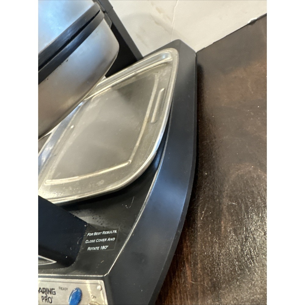 Waring Pro Belgium Stainless Waffle Maker WWM200SA Rotating Restaurant Style - Picture 5 of 7